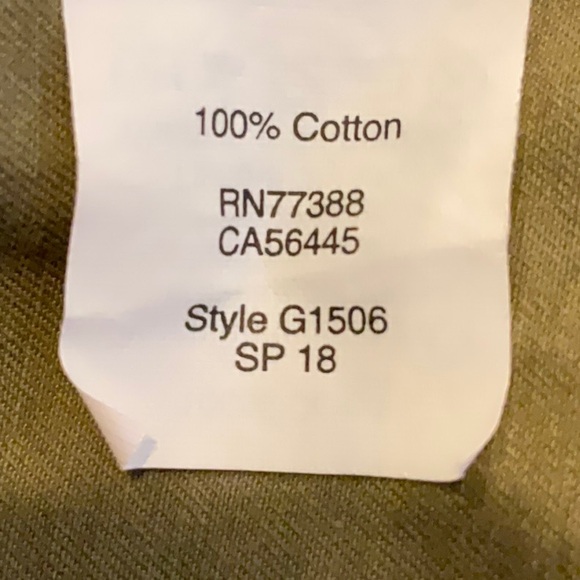 J Crew Olive Green Twill Utility Jacket Cargo Pockets Drawstring Waist - Picture 6 of 7